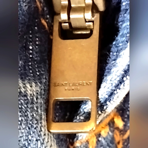 NEW AUTHENTIC Yves Saint Laurent Long Denim Skirt - Picture 9 of 12